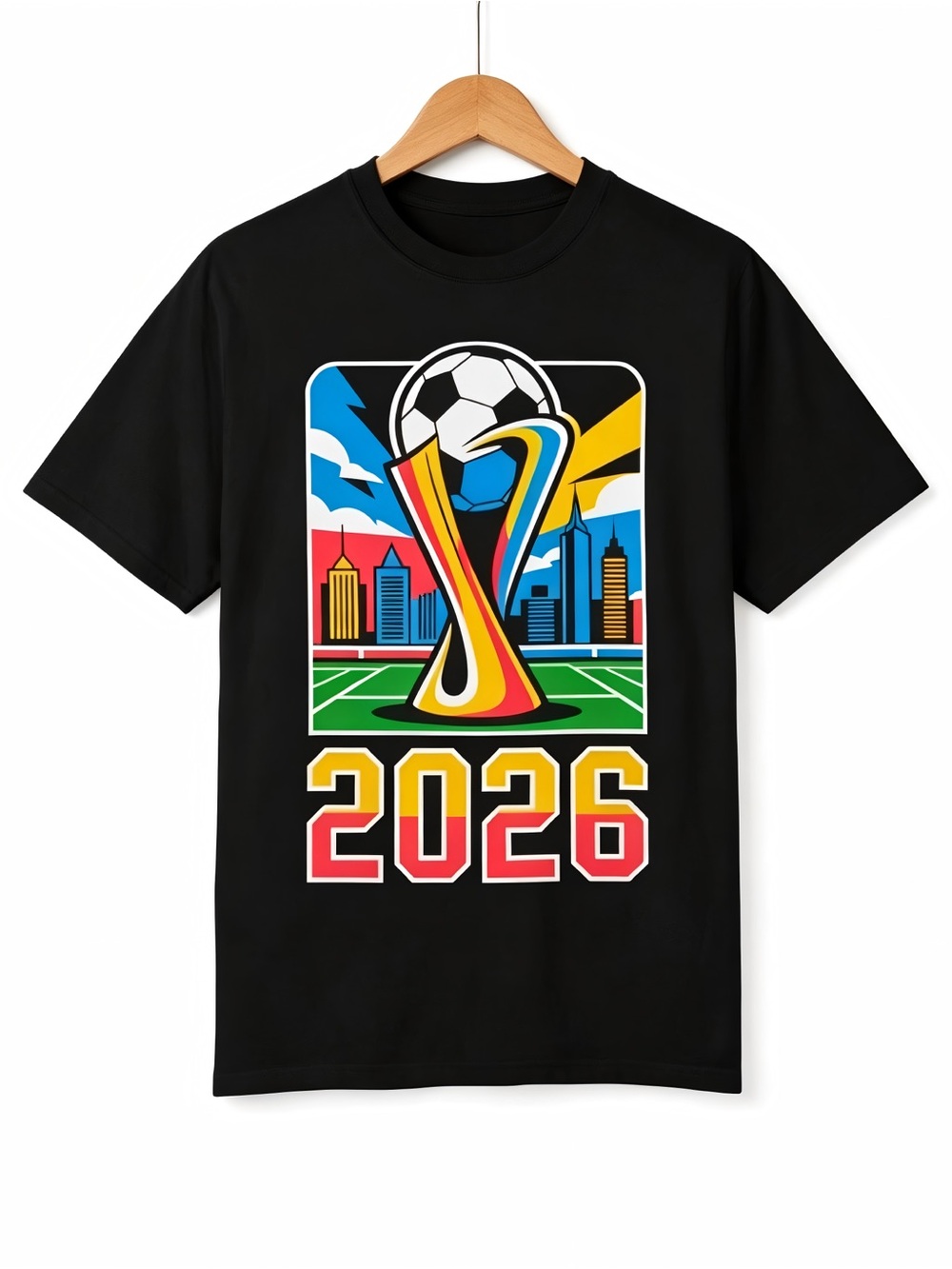 2026 Soccer Trophy Womens Mens T-shirt Unisex World Cup Graphic Heavyweight Fan